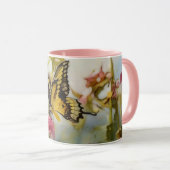Yellow Butterfly Garden Art Tasse Cup (VorderseiteRechts)