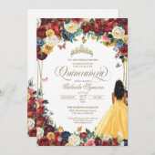 Yellow Butterfly Garden Elegant Einladung (Vorne/Hinten)