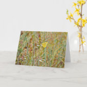 Yellow Butterfly Gestaltetes Glas Art Note Card Karte (Gelbe Blume)