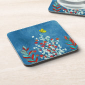 Yellow Butterfly Getränkeuntersetzer (Linke Seite)