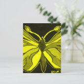 Yellow Butterfly Lady Insect Postkarte (Stehend Vorderseite)