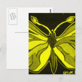 Yellow Butterfly Lady Insect Postkarte (Vorne/Hinten)