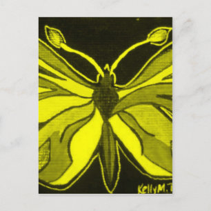 Yellow Butterfly Lady Insect Postkarte