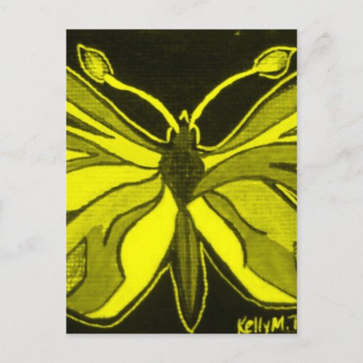 Yellow Butterfly Lady Insect Postkarte (Vorderseite)