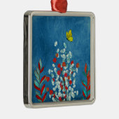 Yellow Butterfly Ornament Aus Metall (Rechts)