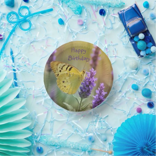 Yellow Butterfly Pappteller (Party)