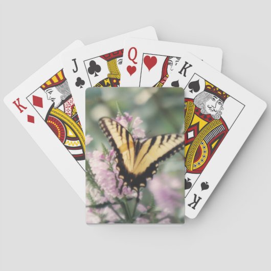 Yellow Butterfly Playing Cards Spielkarten (Rückseite)
