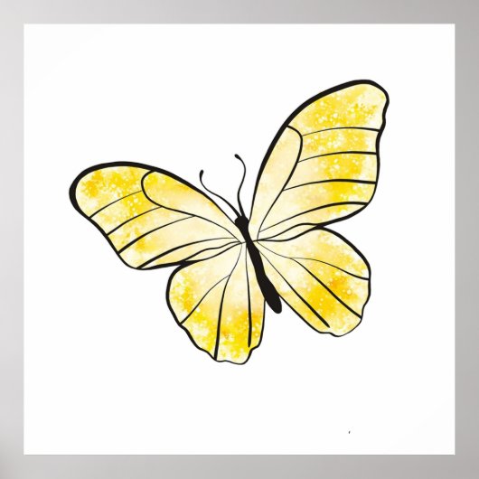 Yellow Butterfly Poster (Vorne)
