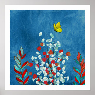 Yellow Butterfly Poster