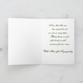 Yellow Butterfly Sympathy Card Karte (Innenseite)