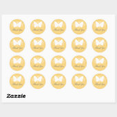 Yellow Butterfly Wirbel Danke, Stickers (Blatt)