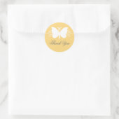 Yellow Butterfly Wirbel Danke, Stickers (Tasche)