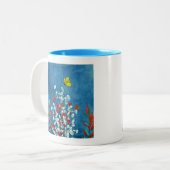 Yellow Butterfly Zweifarbige Tasse (Vorderseite Links)