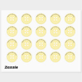 Yellow Button Baby Shoosh Gevor Sticker (Blatt)