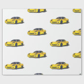Yellow C6 Corvette Packpapier (Flach)