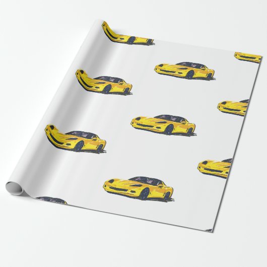 Yellow C6 Corvette Packpapier (Ungerollt)