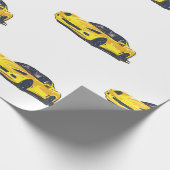 Yellow C6 Corvette Packpapier (Ecke)