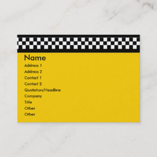 Yellow Cab Business Card Visitenkarte