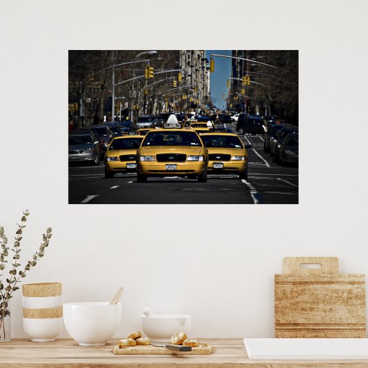 Yellow Cab Charge Poster (Küche)