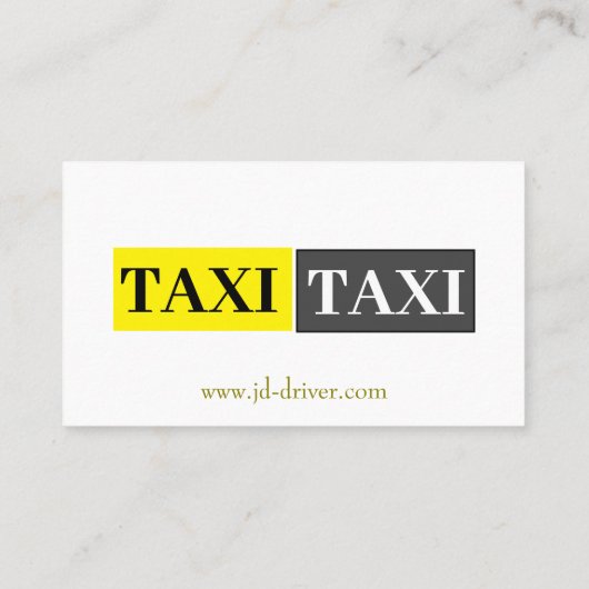 Yellow Cab Connect Visitenkarte (Rückseite)