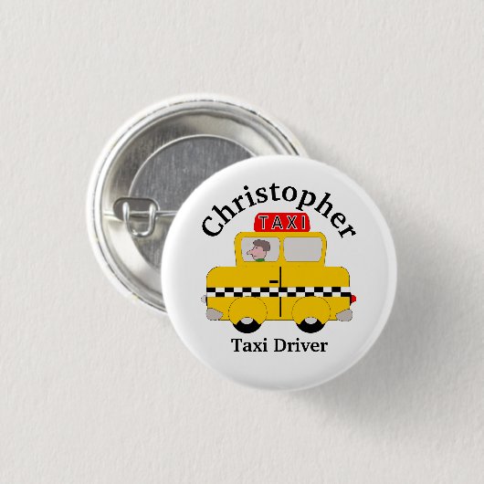 Yellow Cab Design Button (Vorne & Hinten)