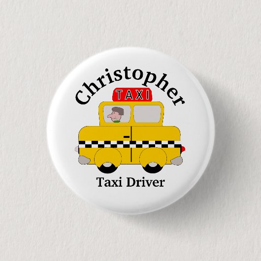 Yellow Cab Design Button (Vorderseite)