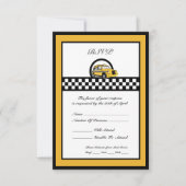 Yellow Cab Driver Retirement RSVP Karte (Vorderseite)