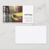 Yellow Cab Taxi Service Bold modern Visitenkarte (Vorne/Hinten)