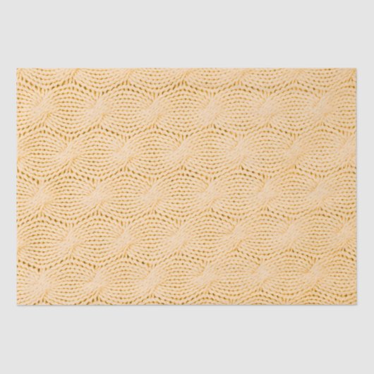 Yellow Cableknit Pattern Seidenpapier (Vorderseite)