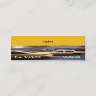 Yellow Cabs Business Card Mini Visitenkarte