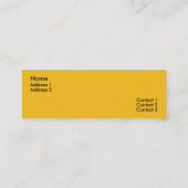 Yellow Cabs Business Card Mini Visitenkarte (Rückseite)