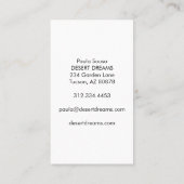 Yellow Cactus Blume Desert Garden Foto Travel Visitenkarte (Rückseite)