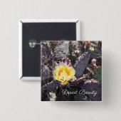 Yellow cactus flower in spring button (Vorne & Hinten)