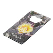 Yellow cactus flower in spring geldbeutel flaschenöffner (Vorderseite Schrägansicht)