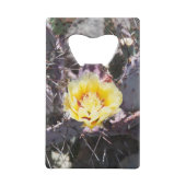Yellow cactus flower in spring geldbeutel flaschenöffner (Rückseite)