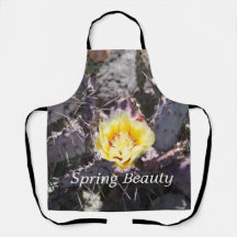 Yellow cactus flower in spring