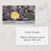 Yellow cactus flower in spring visitenkarte (Vorne/Hinten)