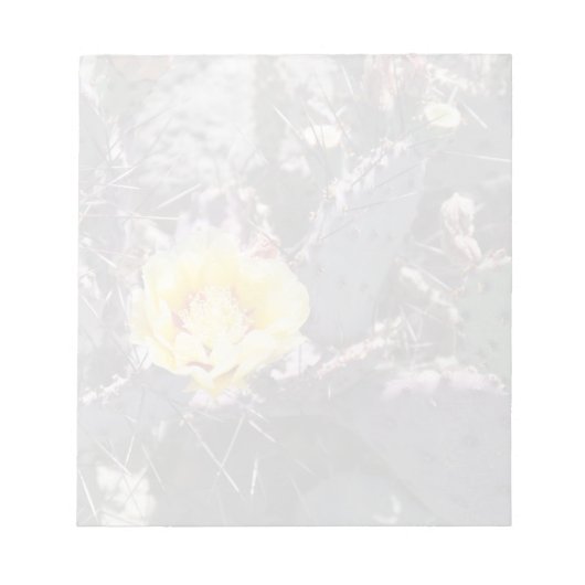 Yellow Cactus Flower Notizblock (Vorderseite)