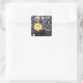 Yellow Cactus Flower Quadratischer Aufkleber (Tasche)