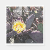 Yellow Cactus Flower Serviette (Vorderseite)