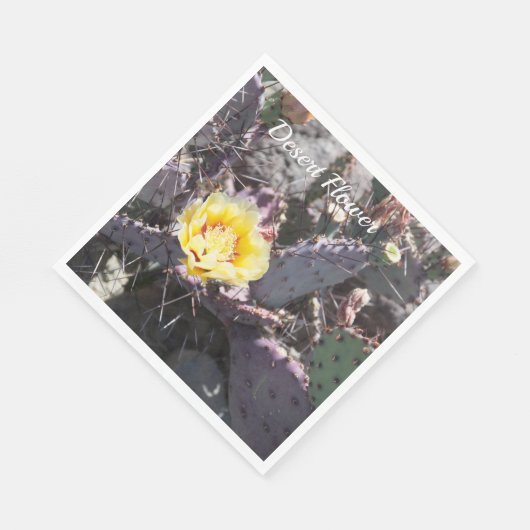 Yellow Cactus Flower Serviette (Ecke)