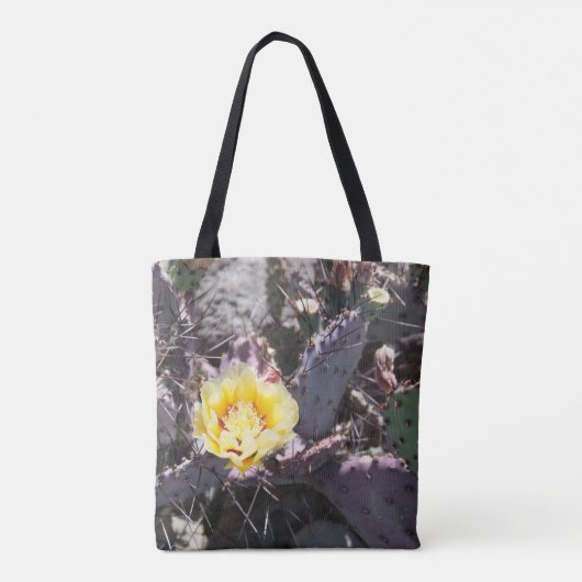 Yellow Cactus Flower Tasche (Rückseite)