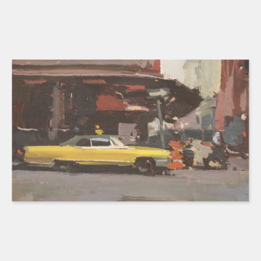 Yellow Cadillac 2012 Rechteckiger Aufkleber (Vorderseite)