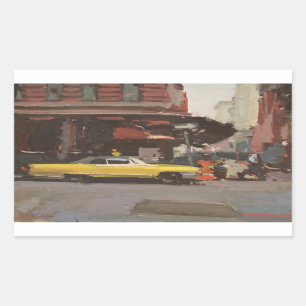 Yellow Cadillac 2012 Rechteckiger Aufkleber