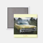 Yellow Cadillac Magnet (Vorderseite/Rückseite)