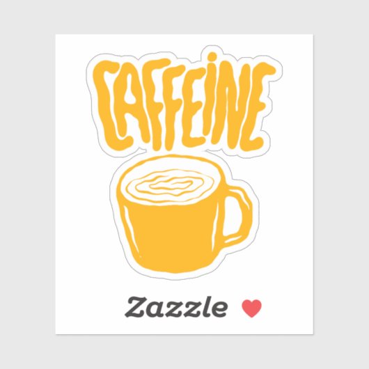 Yellow Caffeine Aufkleber (Blatt)