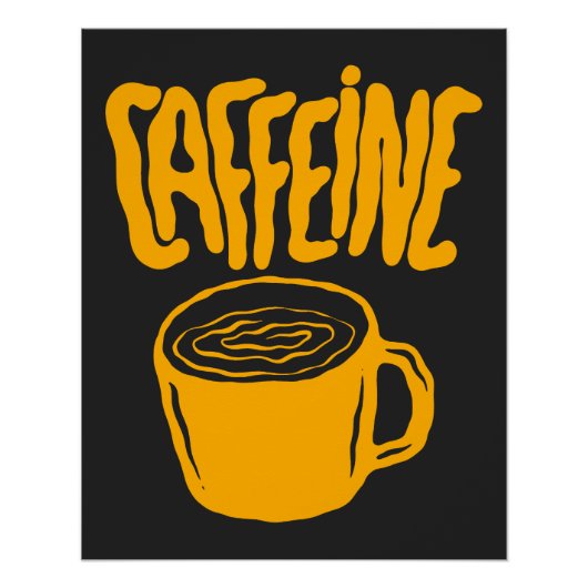 Yellow Caffeine Poster (Vorderseite)