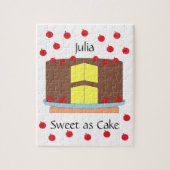 Yellow Cake and Cherries: White Puzzle (Vertikal)