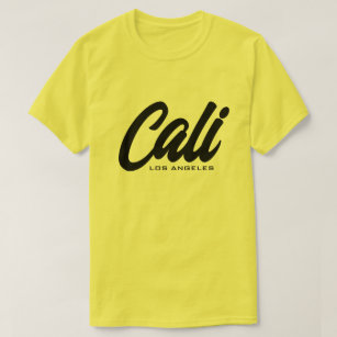 Yellow Cali Los Angeles Skripttypografie für Shirt