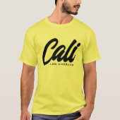 Yellow Cali Los Angeles Skripttypografie für Shirt (Vorderseite)